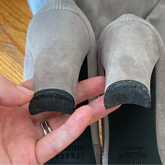 Stuart Weitzman Highland Over the Knee boots in Grey Seude Women’s Size 6 - Picture 11 of 15
